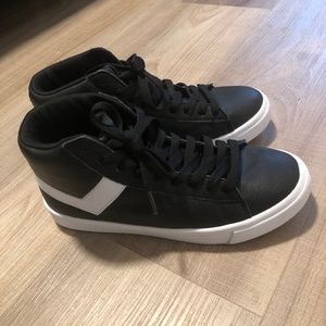 Pony High Top Sneakers in Black White